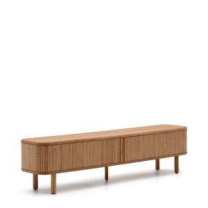 Kave Home Mailen tv-meubel met 2 deuren essen natuurlijke afwerking 200 x 50 cm