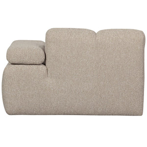 WOOOD Mojo chaise longue bank arm rechts bouclé Beige Melange