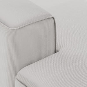 HKliving Flake bank left longchair Corduroy Rib Cream