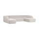 WOOOD Sloping U-vorm bank Pearl Melange