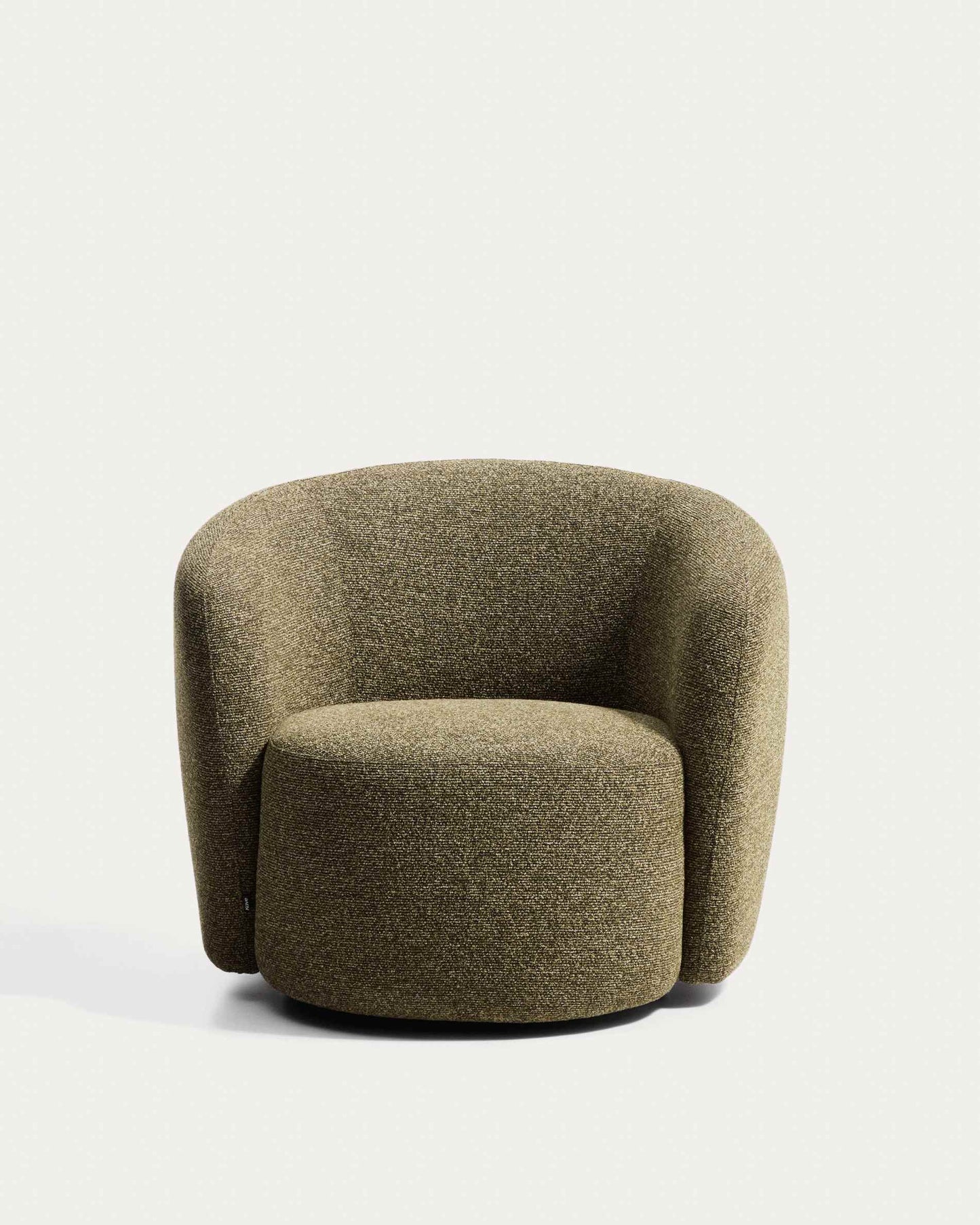 Kave home Odenia brandvertragende bouclé Olive green
