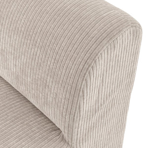 WOOOD Mojo Base eetkamerbank 84 cm met rugleuning rib Ecru