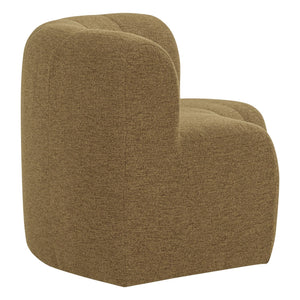 WOOOD Mojo Base eetbank halfronde hoek rugleuning bouclé Geel/Bruin