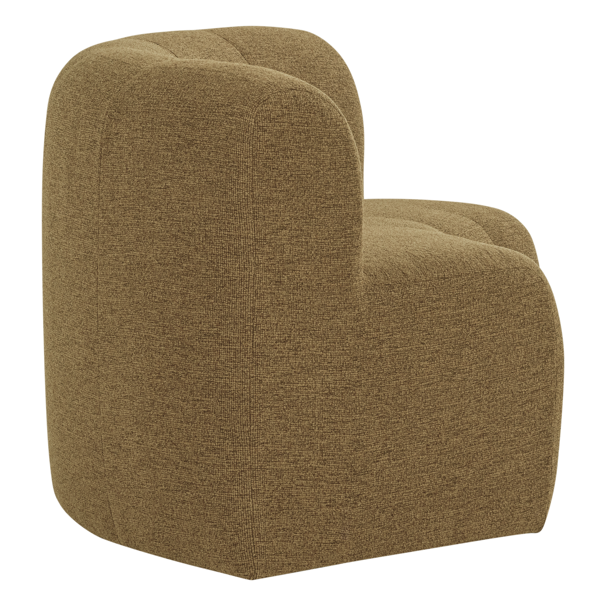 WOOOD Mojo Base eetbank halfronde hoek rugleuning bouclé Geel/Bruin