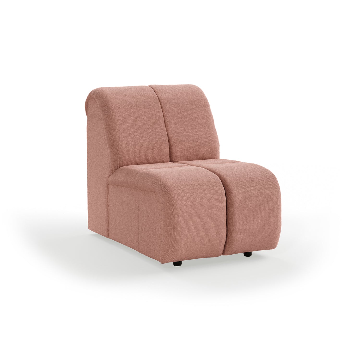 HKliving Wave bank middle small Linen Dusty Rose