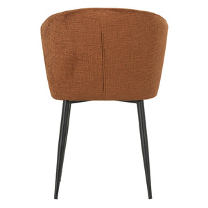 WOOOD Luse eetkamerstoel velvet Oranje