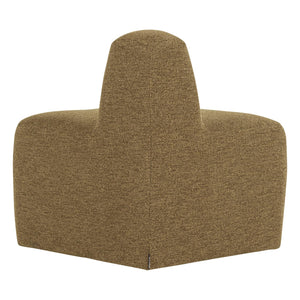 WOOOD Mojo Base eetbank hoek rond bouclé Geel/Bruin