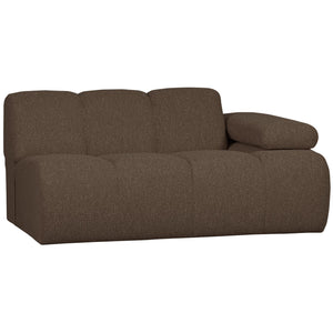 WOOOD Mojo 1,5-zits bank arm rechts bouclé Bruin