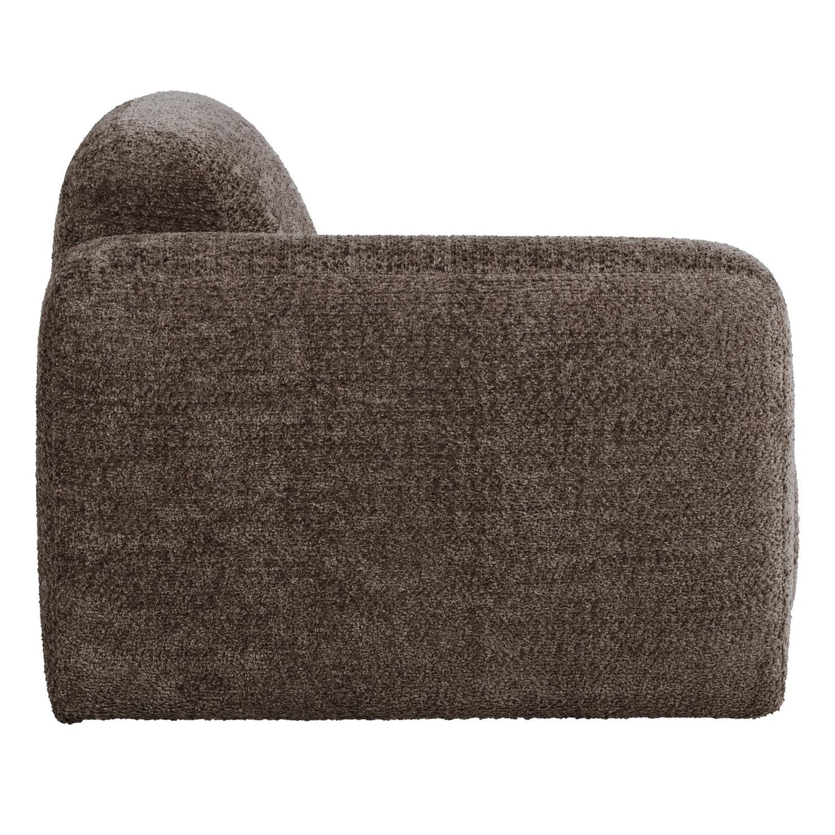 WOOOD Mojo Base 1-zits bank arm links wollig Bruin