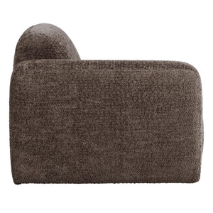WOOOD Mojo Base 1-zits bank arm links wollig Bruin
