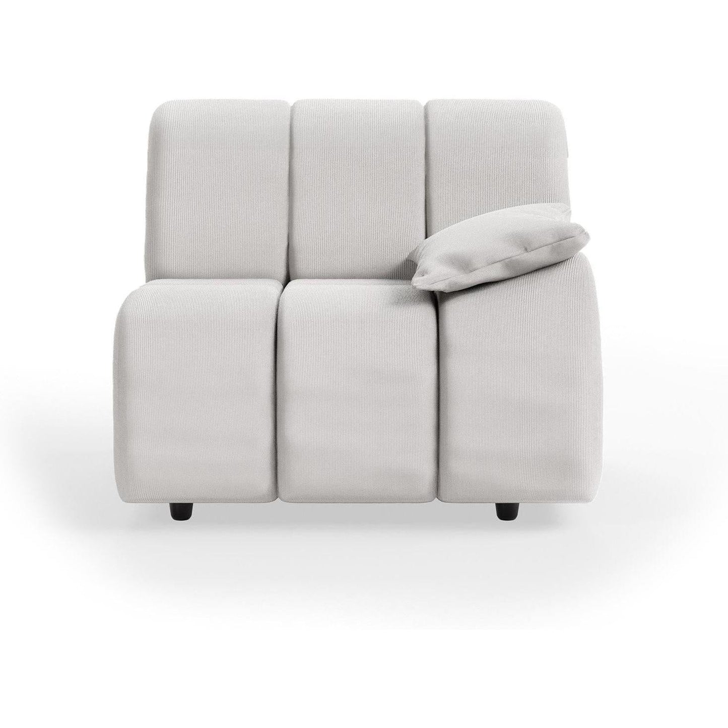 HKliving Wave bank right low arm Corduroy Rib Cream