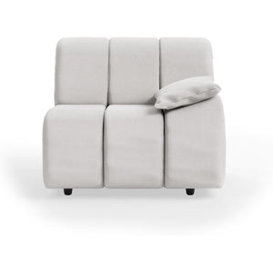HKliving Wave bank right low arm Corduroy Rib Cream