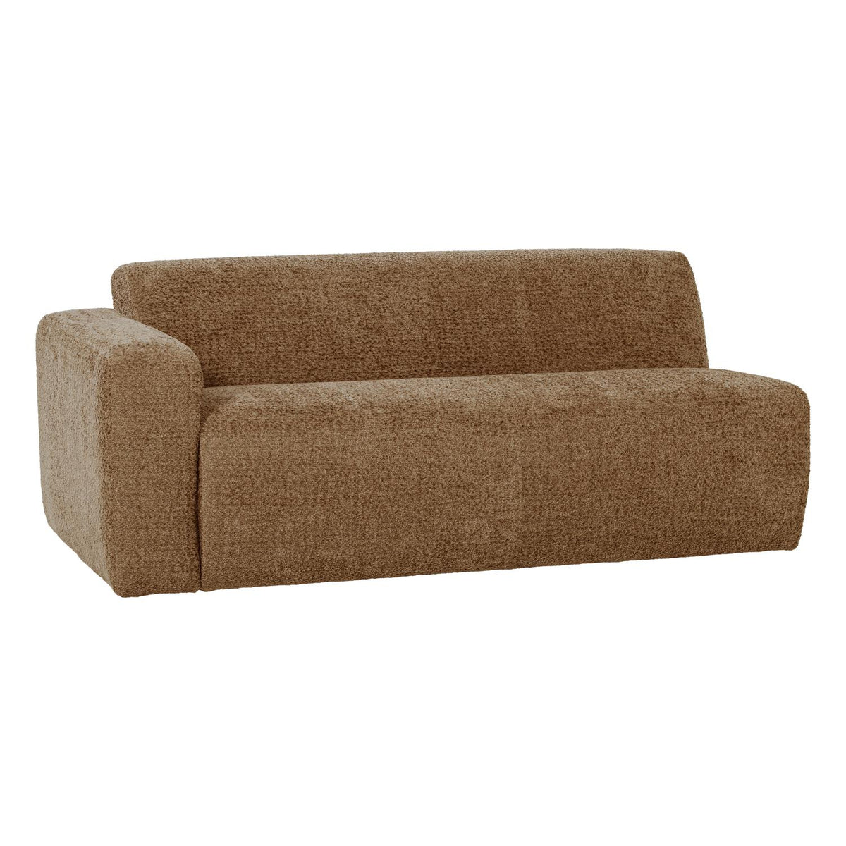 WOOOD Mojo Base 2-zits bank arm links wollig Honinggeel
