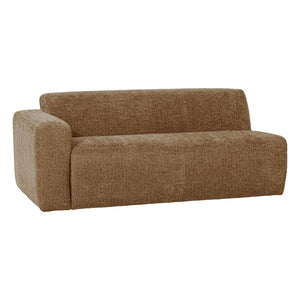 WOOOD Mojo Base 2-zits bank arm links wollig Honinggeel