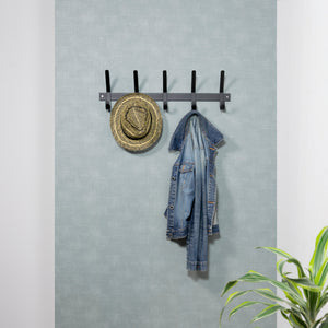 Spinder Design Dexter 5 wandkapstok Zwart