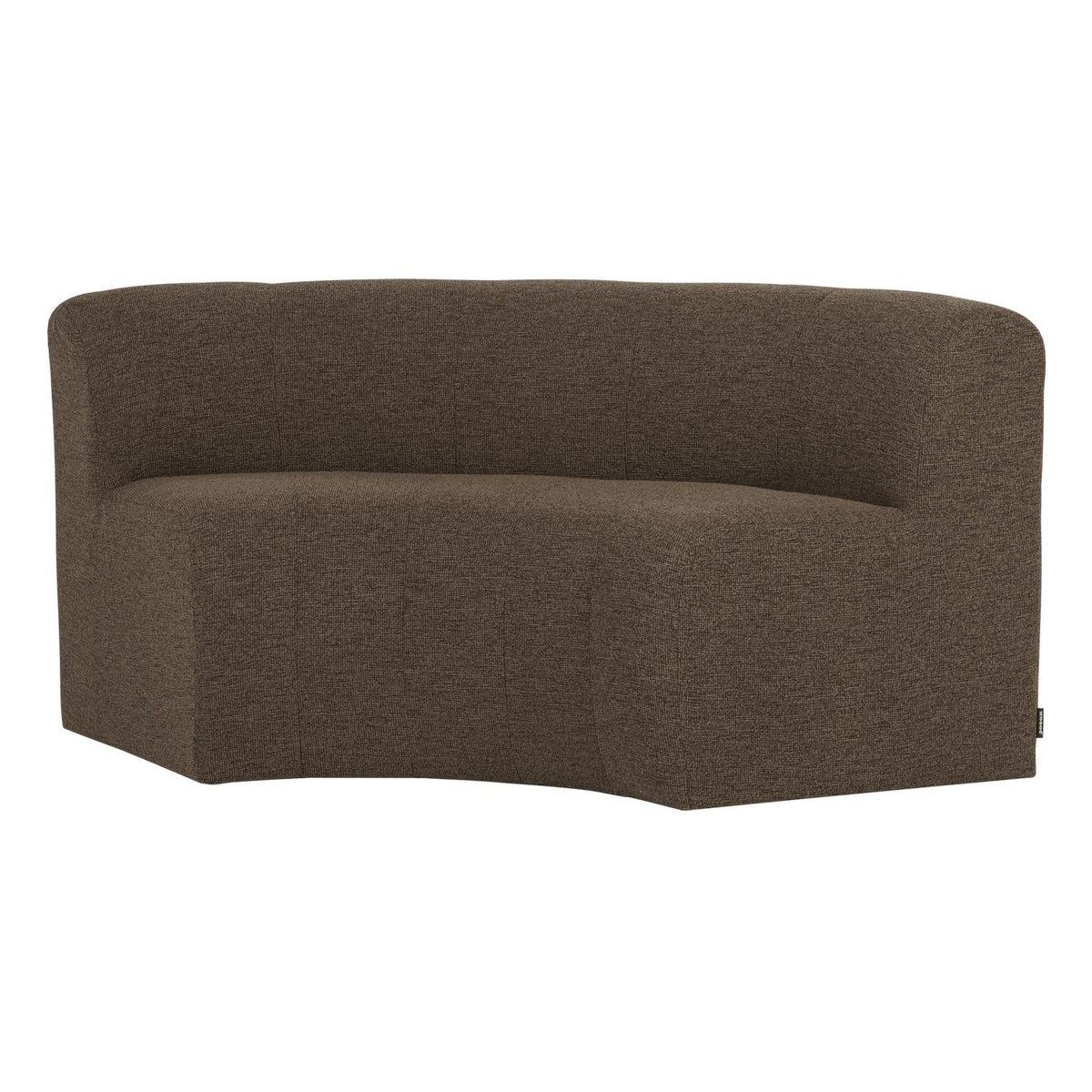 WOOOD Mojo Base eetbank halfronde hoek rugleuning bouclé Bruin