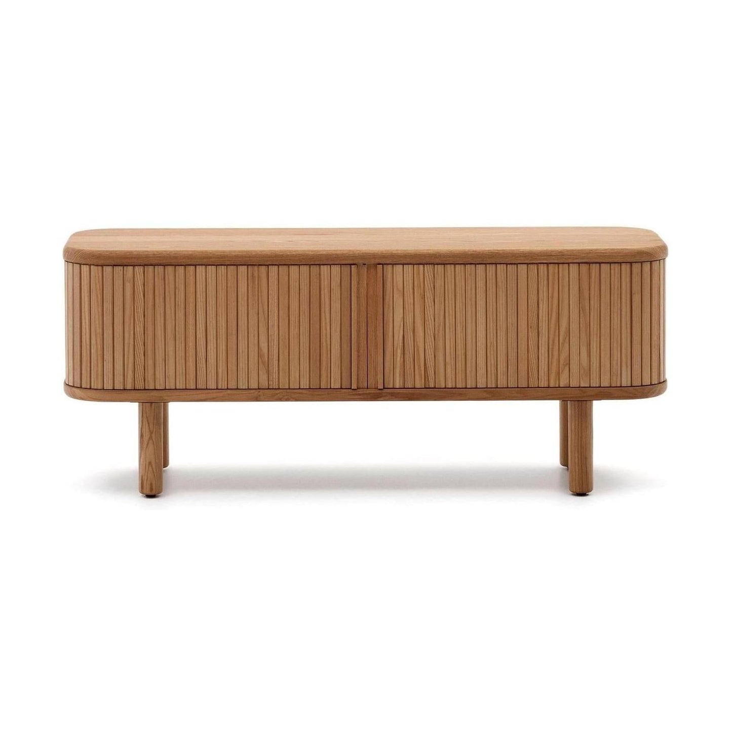 Kave Home Mailen tv-meubel met 2 deuren essen natuurlijke afwerking 120 x 50 cm