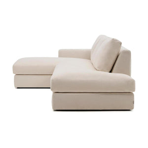 Kave Home Alea 5-zitsbank met chaise longue links Beige