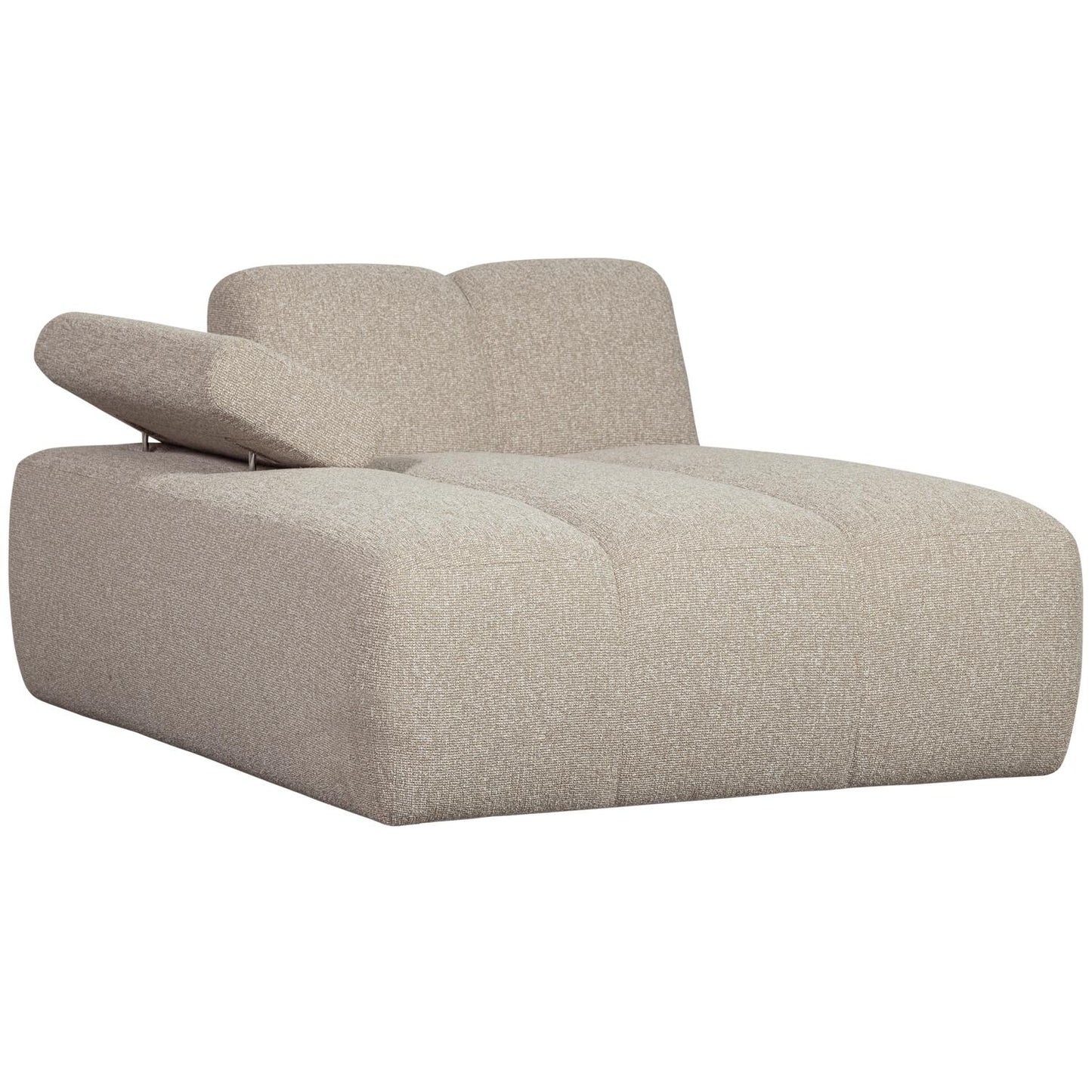 WOOOD Mojo chaise longue bank arm links bouclé Beige Melange