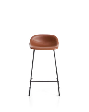 Kave Home Zahara barkruk H76 kunstleer Bruin