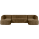 WOOOD Sloping U-vorm bank Brass