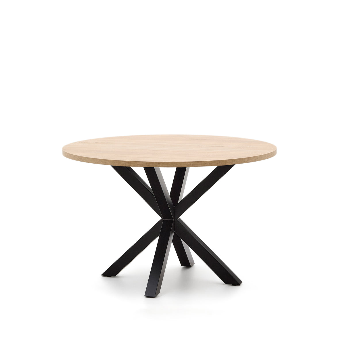 Kave Home Argo eettafel rond Ø120 cm Natural/Black