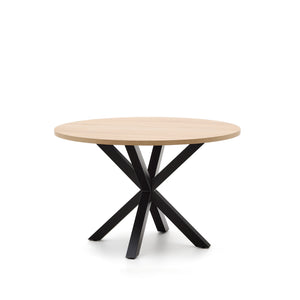 Kave Home Argo eettafel rond Ø120 cm Natural/Black