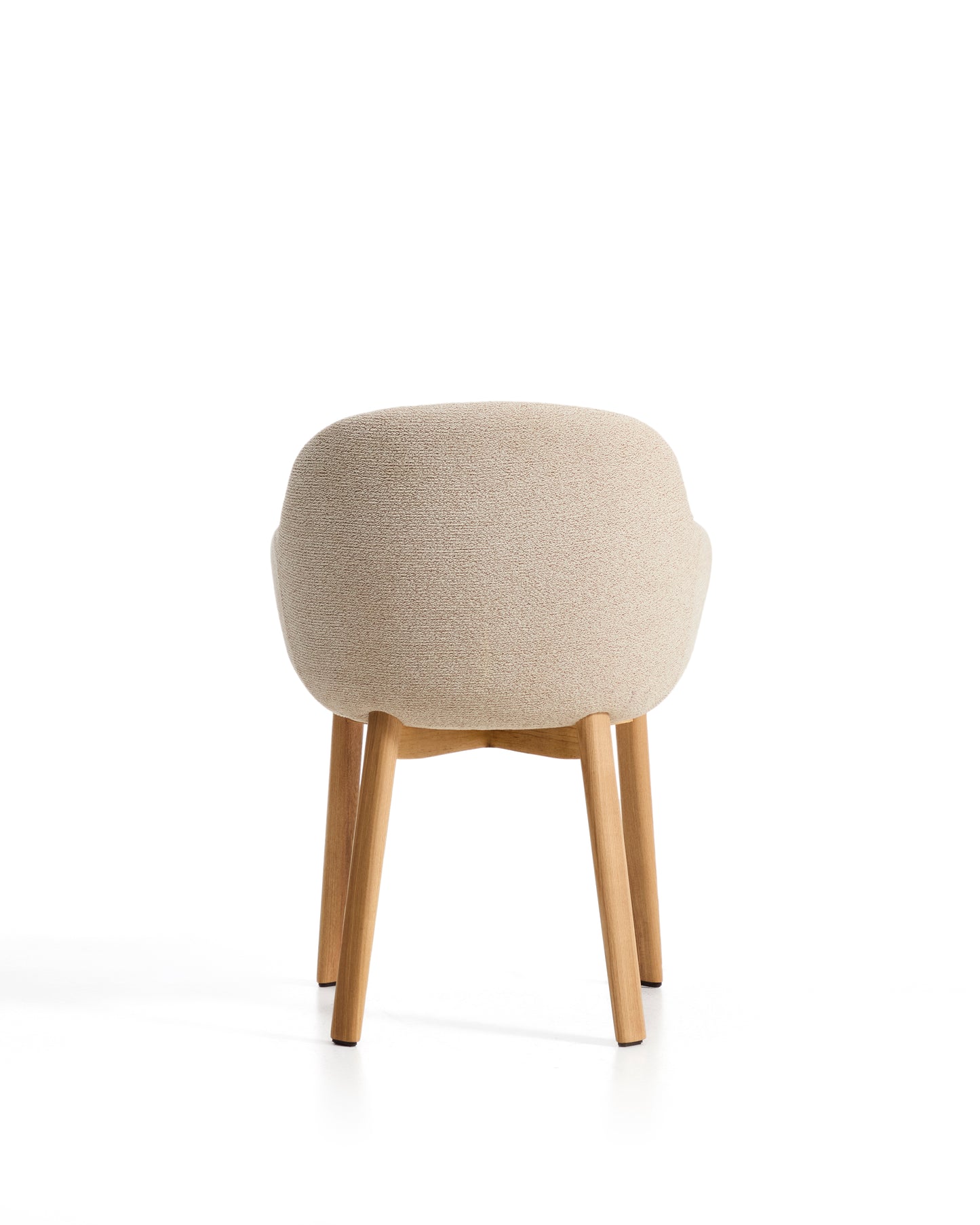 Kave Home Meila eetkamerstoel met arm chenille Beige