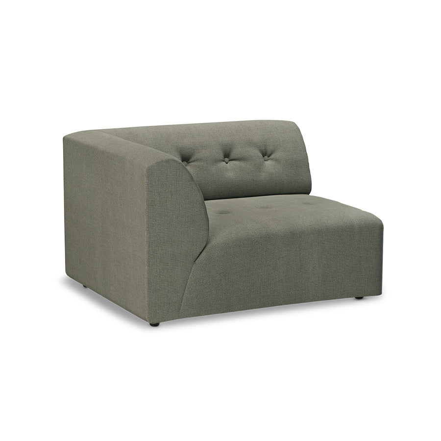 HKliving Vint 1,5-zits bank left Linen Army Green