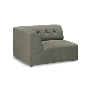 HKliving Vint 1,5-zits bank left Linen Army Green