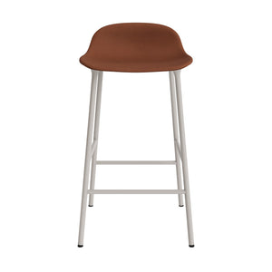 Normann Copenhagen Form barkruk H65 grijs leer Ultra 41574 vierpoot staal