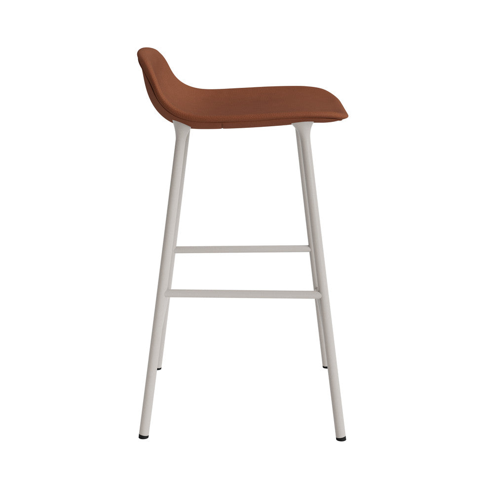 Normann Copenhagen Form barkruk H65 grijs leer Ultra 41574 vierpoot staal