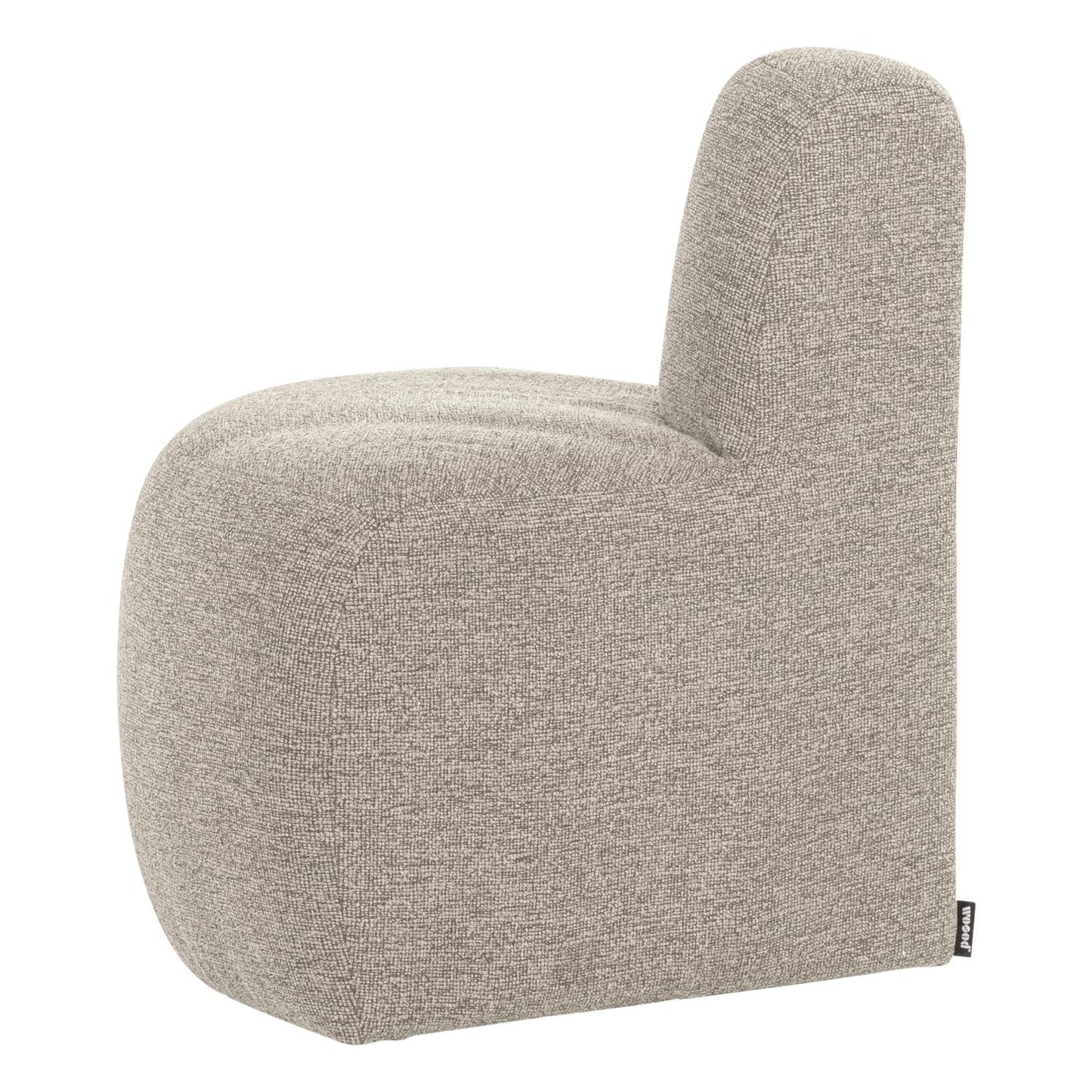 WOOOD Mojo Base eetbank hoek rond rugleuning bouclé Beige