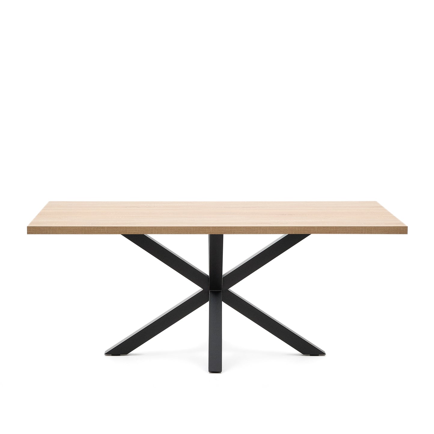Kave Home Argo eettafel rechthoek 200x100 cm Natural/Black