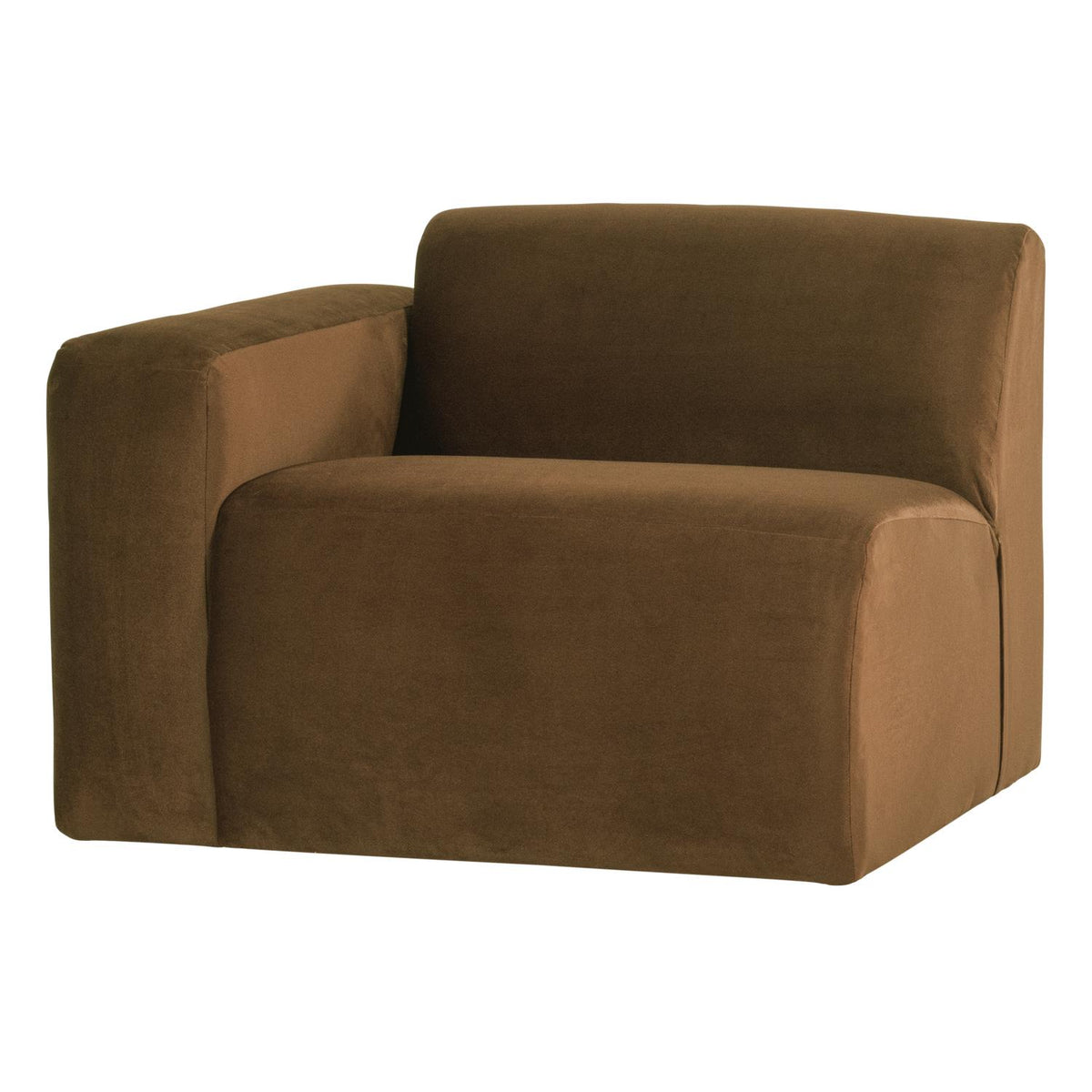 WOOOD Mojo Base 1-zits bank arm links velvet Honinggeel