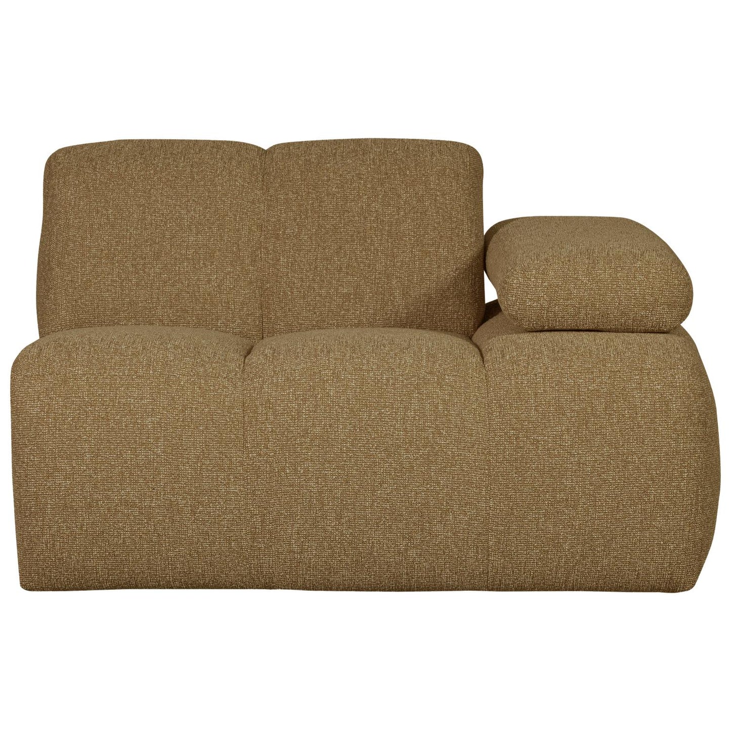 WOOOD Mojo 1-zits bank arm rechts bouclé Geel/Bruin