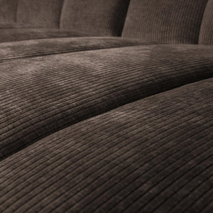 WOOOD Mojo chaise longue bank rechts ribstof Bruin