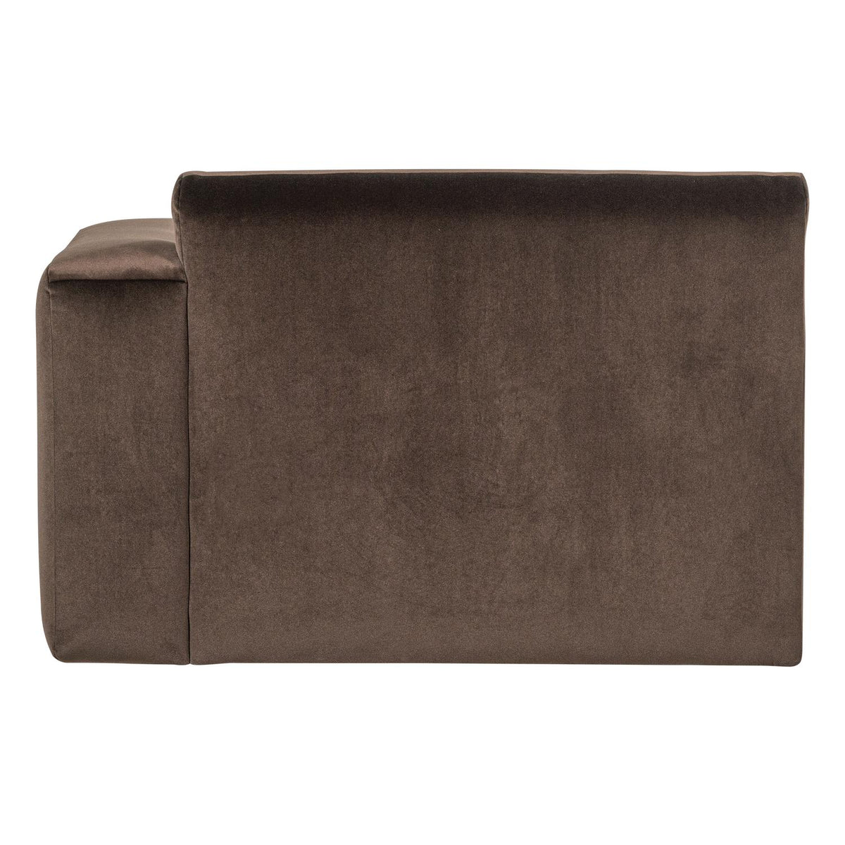 WOOOD Mojo Base chaise longue bank arm rechts velvet Bruin