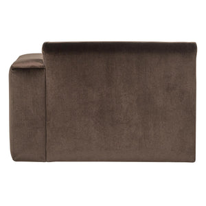 WOOOD Mojo Base chaise longue bank arm rechts velvet Bruin