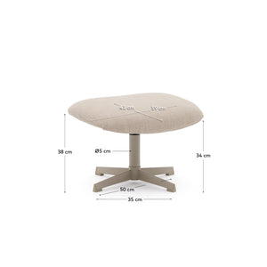 Kave Home Teryl voetenbank chenille Beige