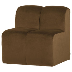 WOOOD Mojo eetkamerbank 84 cm met rugleuning velvet Honinggeel