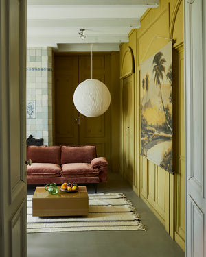 HKliving Retro 2-zitsbank Pure Ivory