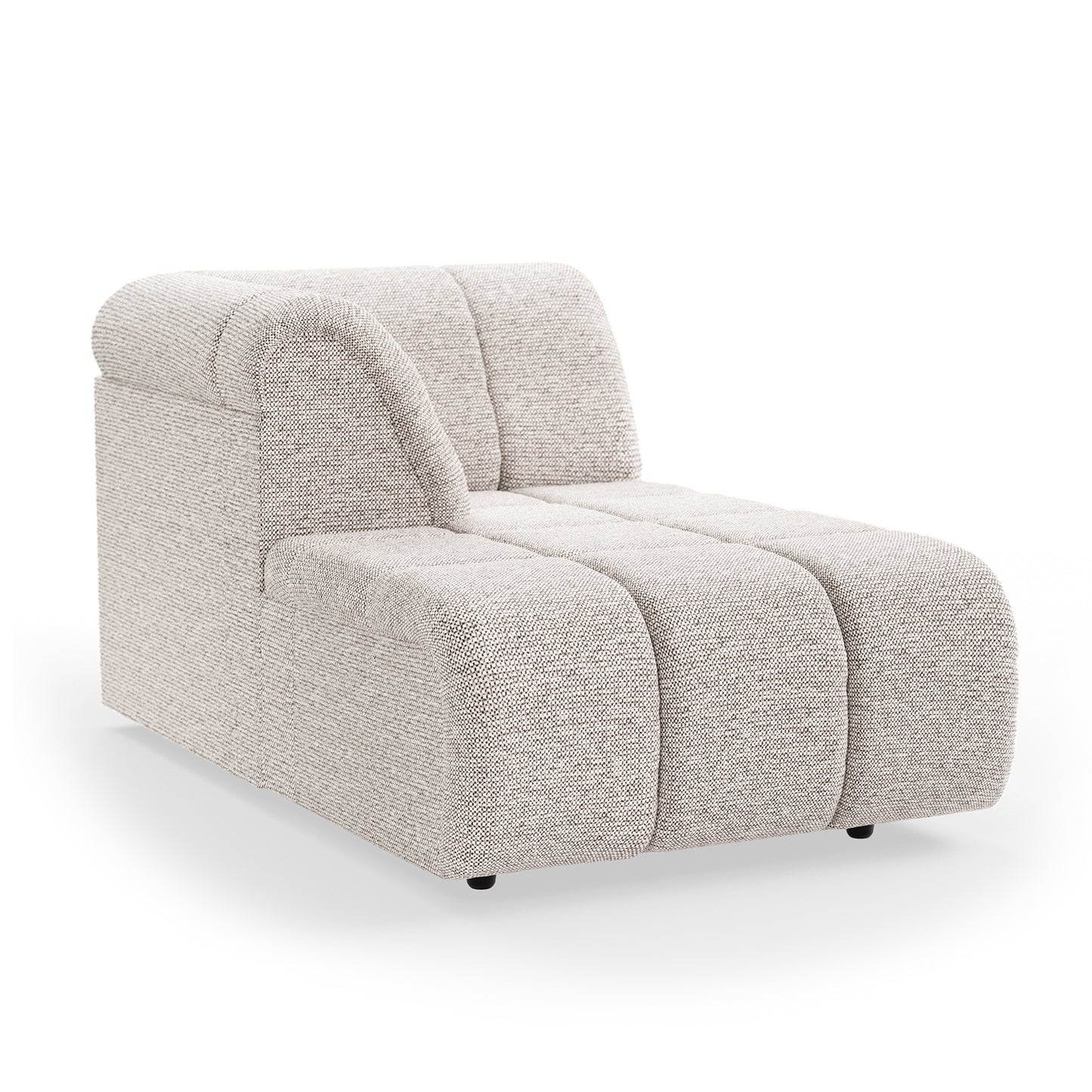 HKliving Wave bank left divan Sneak Light Grey