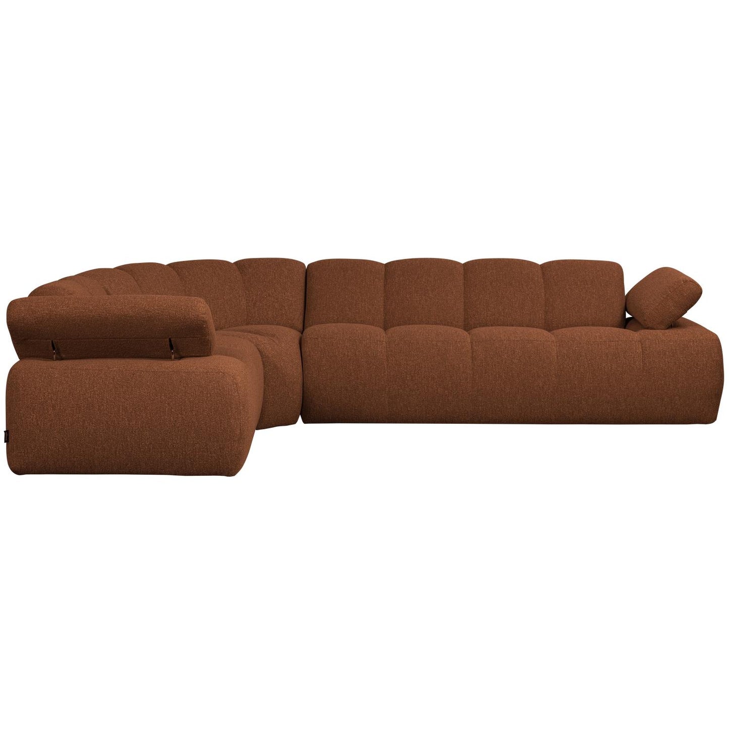 WOOOD Mojo hoekbank links boucle roestbruin melange