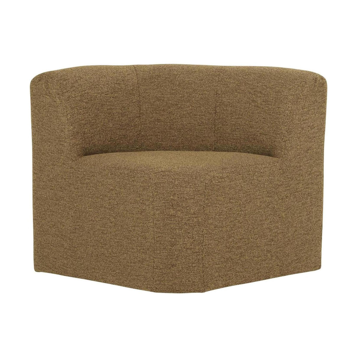 WOOOD Mojo Base eetbank hoek met rugleuning bouclé Geel/Bruin