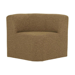 WOOOD Mojo Base eetbank hoek met rugleuning bouclé Geel/Bruin