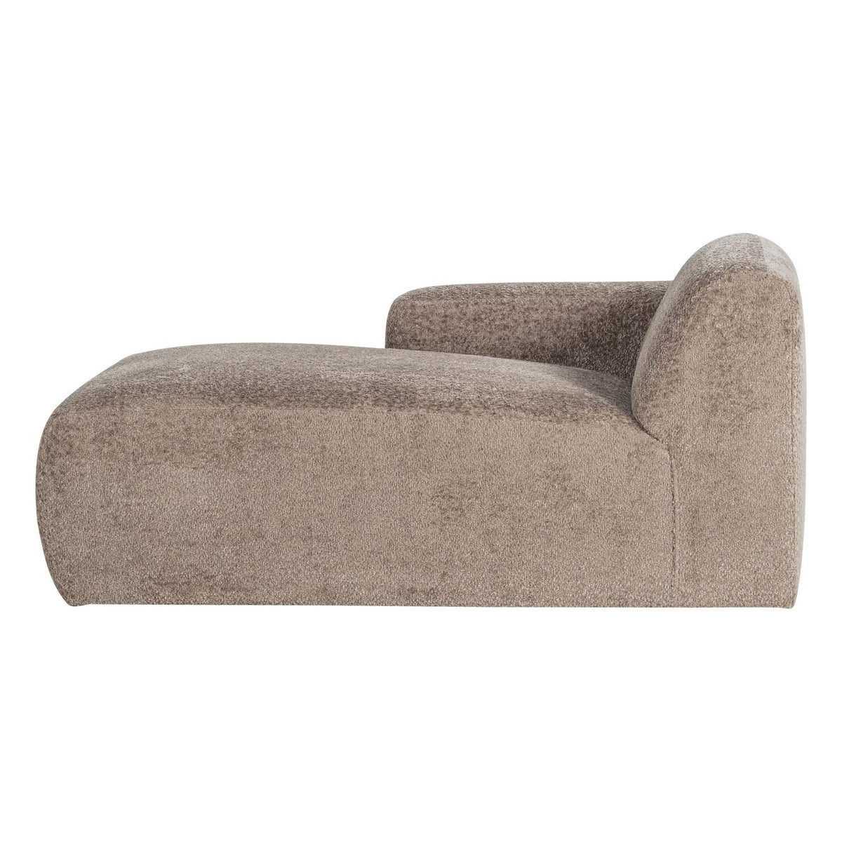 WOOOD Mojo Base chaise longue bank arm links wollig Donkerzand