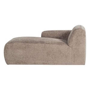 WOOOD Mojo Base chaise longue bank arm links wollig Donkerzand
