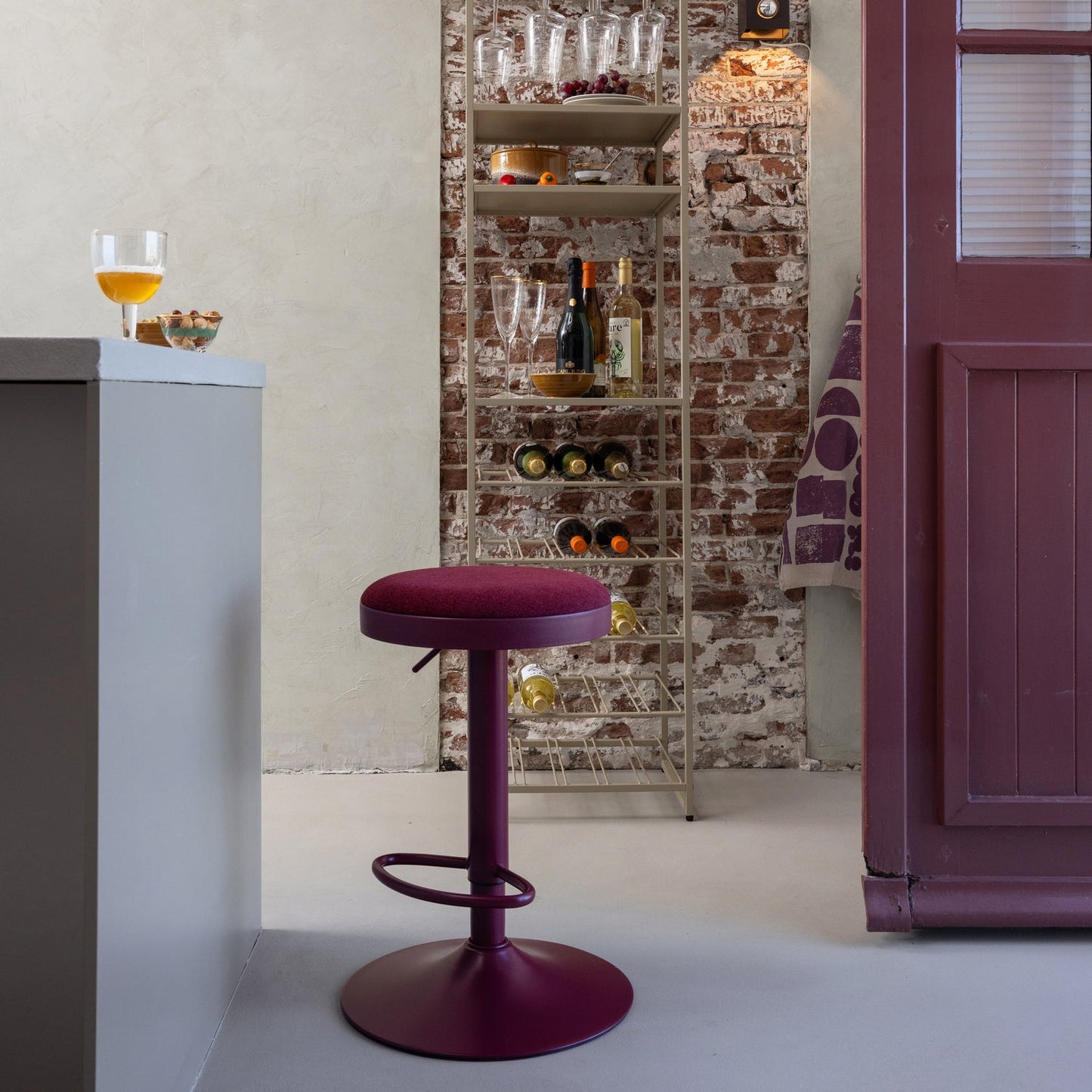 WOOOD Mevo barkruk Bordeaux