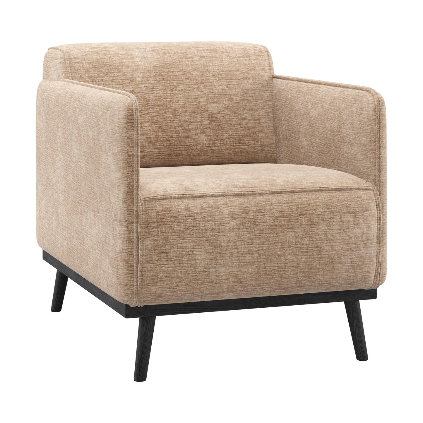 WOOOD Statement fauteuil met arm Chenille Velvet Perzikroze
